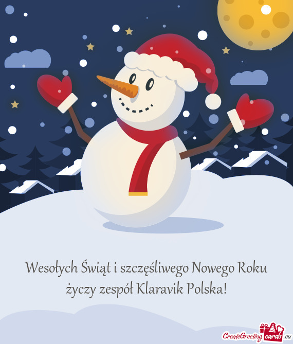 Wesołych Świąt i szczęśliwego Nowego Roku życzy zespół Klaravik Polska