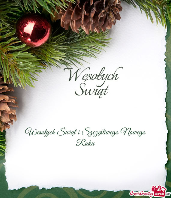 Wesołych Świąt i Szczęśliwego Nowego Roku