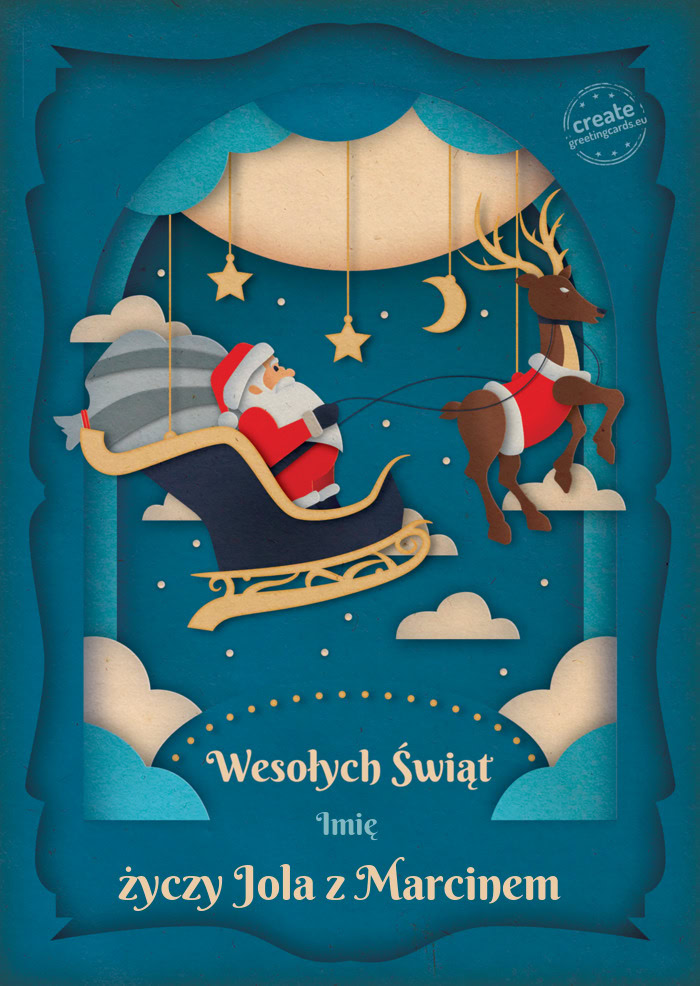 Wesołych Świąt ImięJola z Marcinem