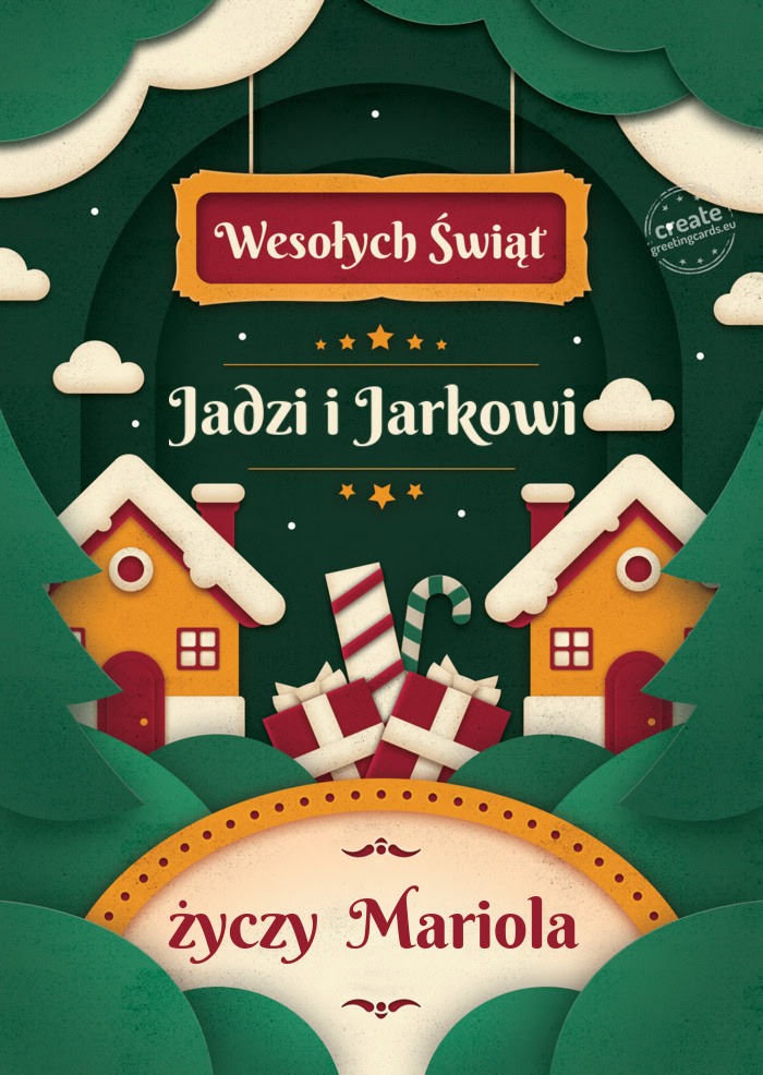 Wesołych Świąt Jadzi i Jarkowi Mariola