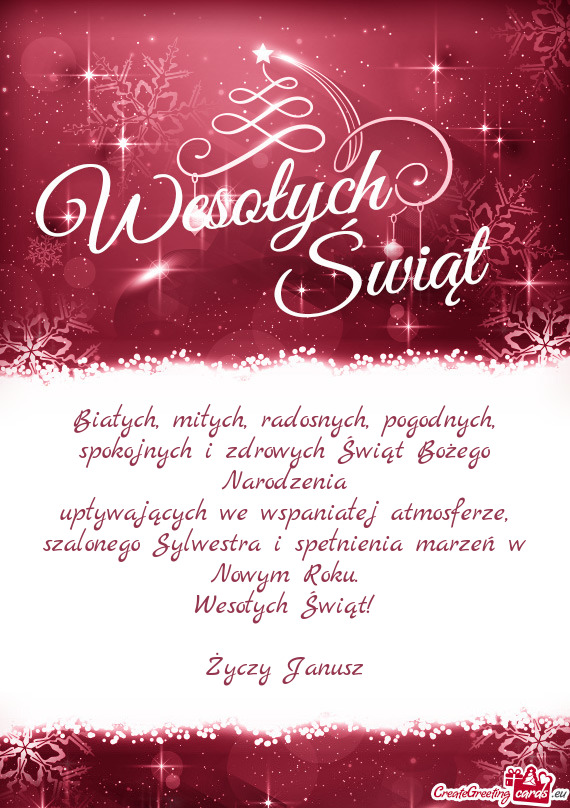 Wesołych Świąt! Janusz