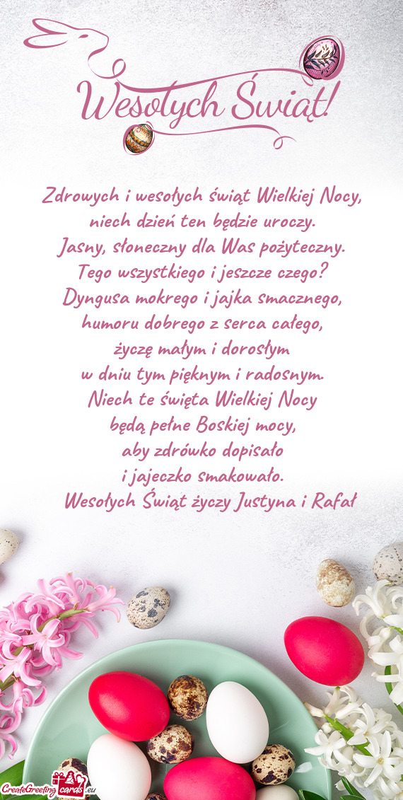 Wesołych Świąt Justyna i Rafał