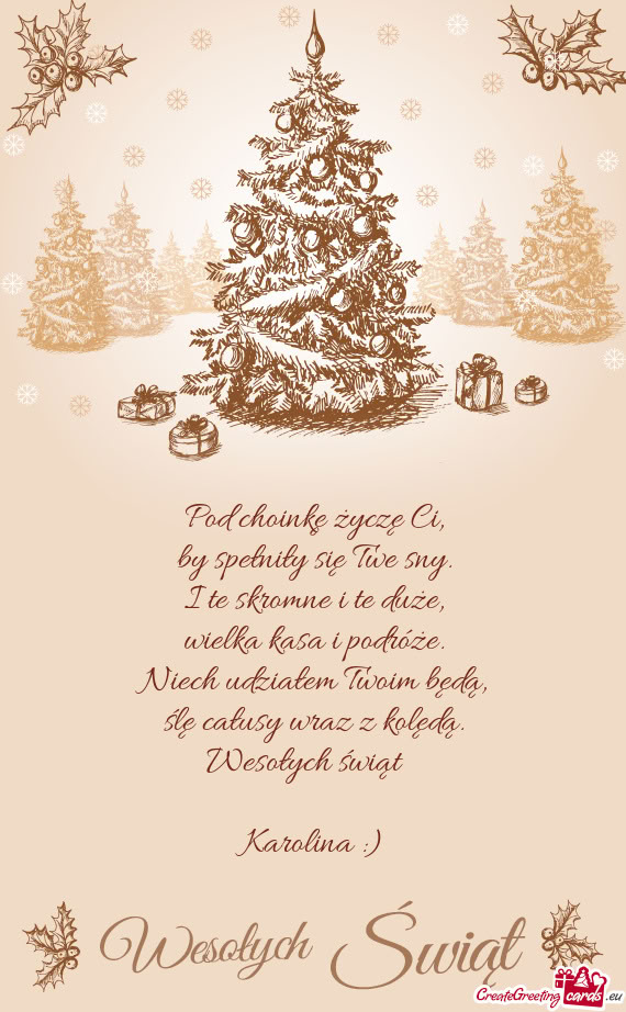 Wesołych świąt 🌲  Karolina