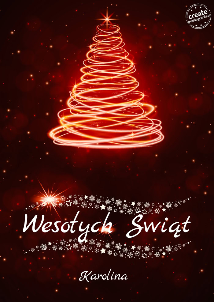 Wesołych Świat Karolina