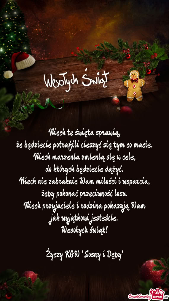 Wesołych świąt! KGW " Sosny i Dęby"