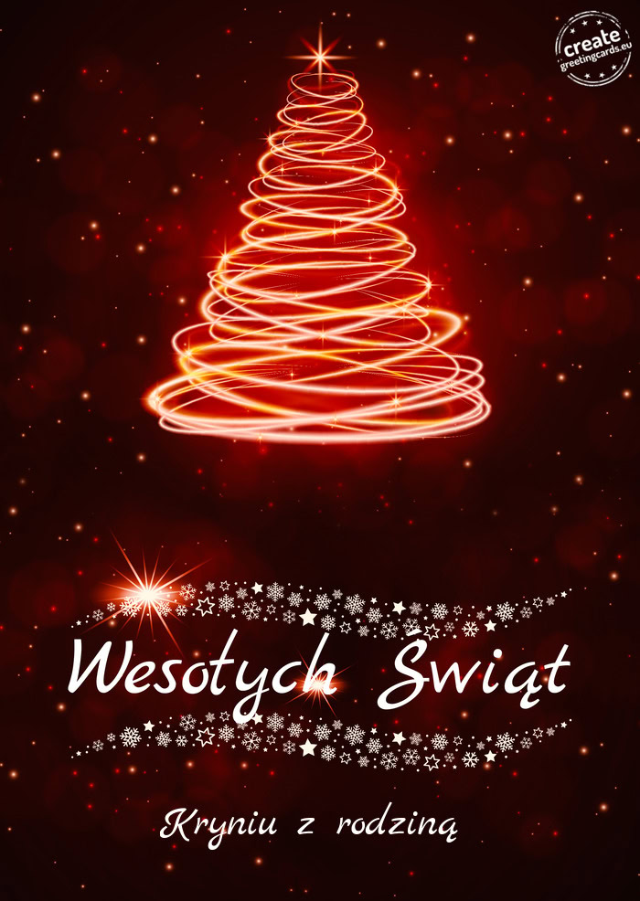 Wesołych Świat Kryniu z rodziną