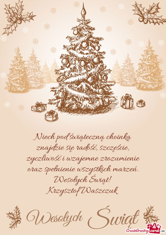 Wesołych Świąt! Krzysztof Waszczuk