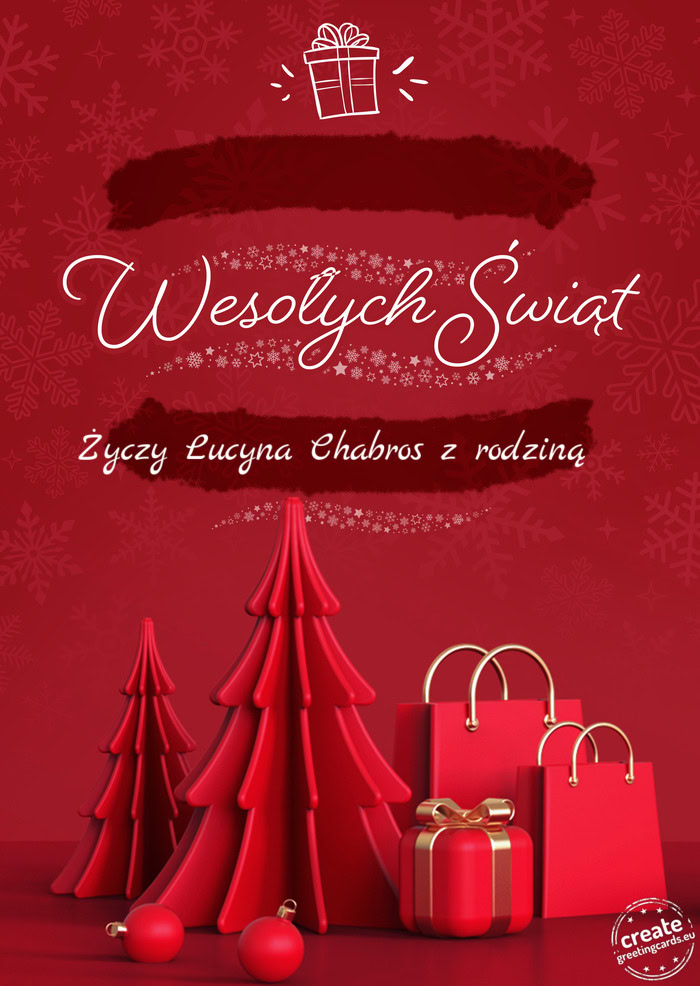 Wesołych Świąt Lucyna Chabros z rodziną