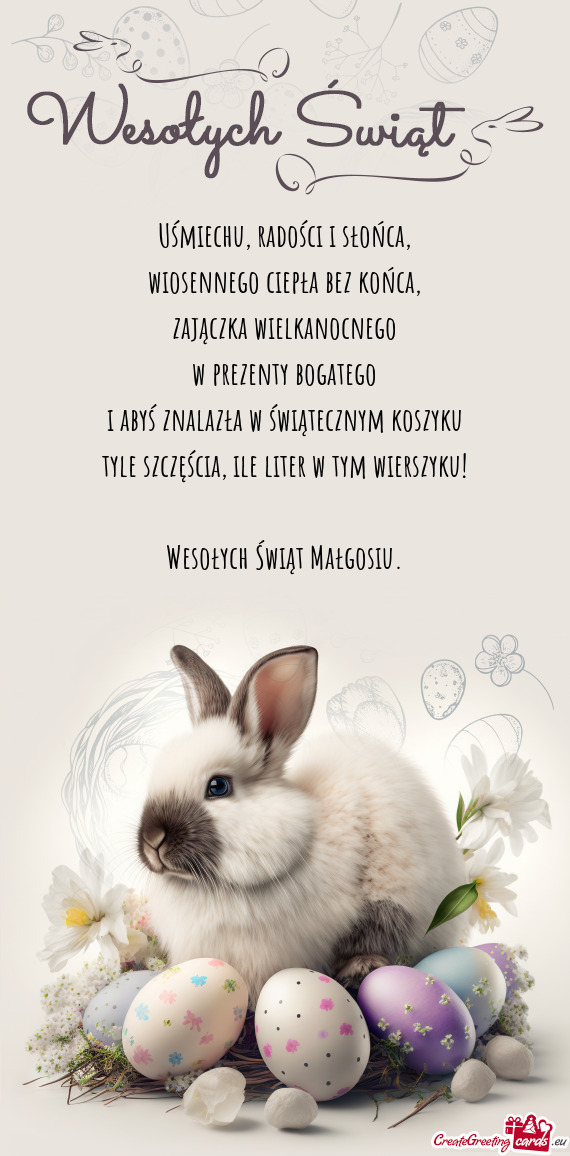 Wesołych Świąt Małgosiu