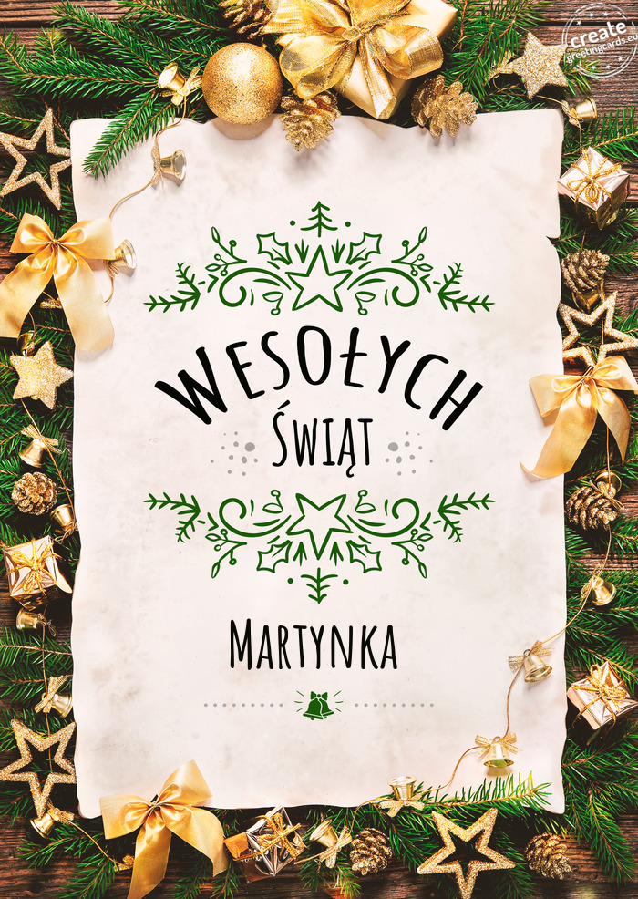 Wesołych Świąt Martynka