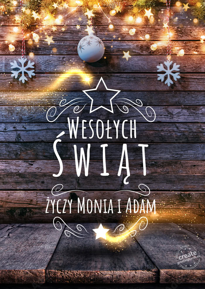 Wesołych Świąt Monia i Adam