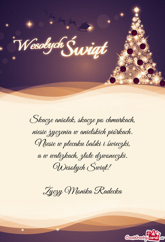 Wesołych Świąt! Monika Radecka