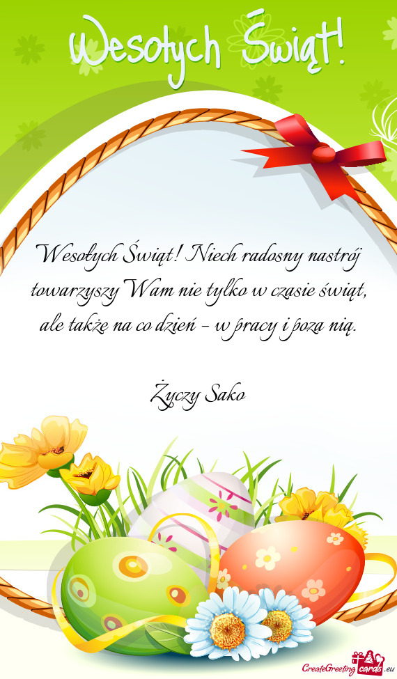 Wesołych Świąt! Niech radosny nastrój towarzyszy Wam nie tylko w czasie świąt, ale także na c