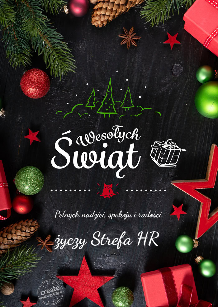 Wesołych Świąt Pełnych nadziei