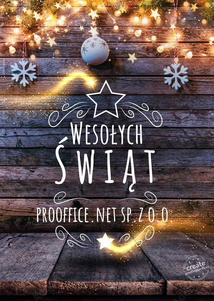 Wesołych Świąt prooffice.net sp.z o.o