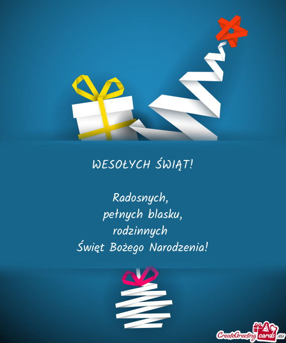 WESOŁYCH ŚWIĄT! Radosnych