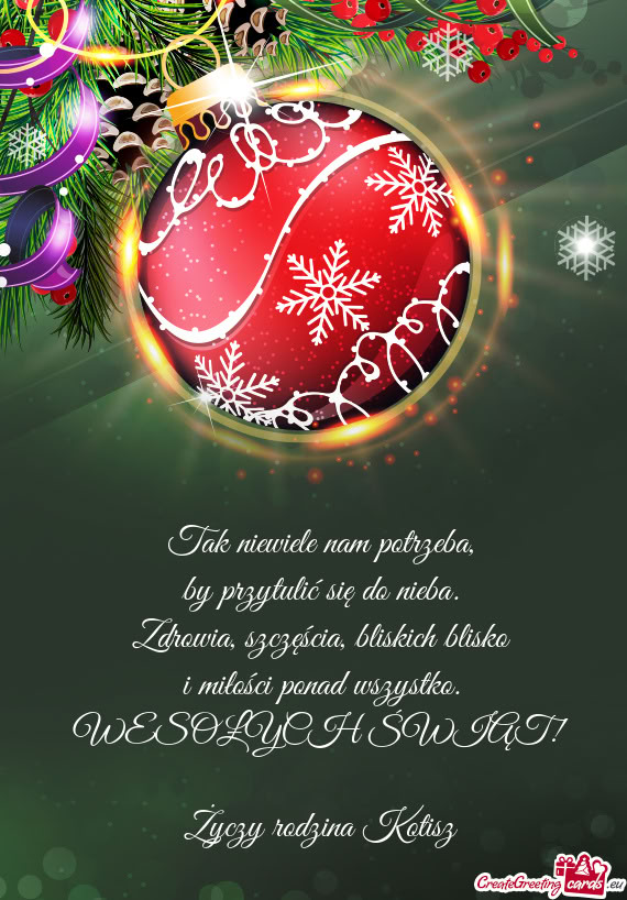 WESOŁYCH ŚWIĄT! rodzina Kotisz
