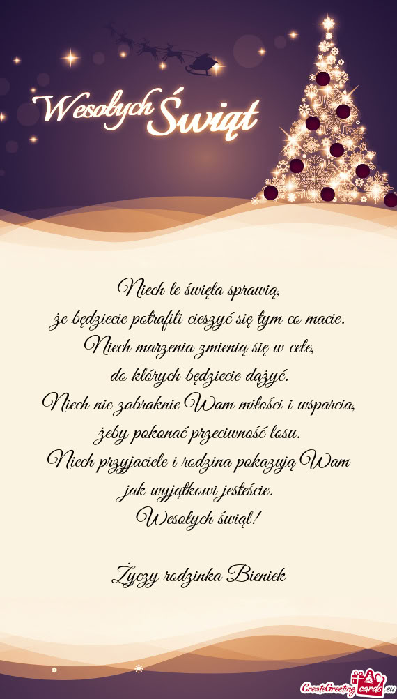 Wesołych świąt! rodzinka Bieniek