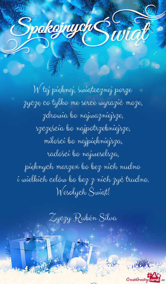 Wesołych Świąt! Rubén Silva