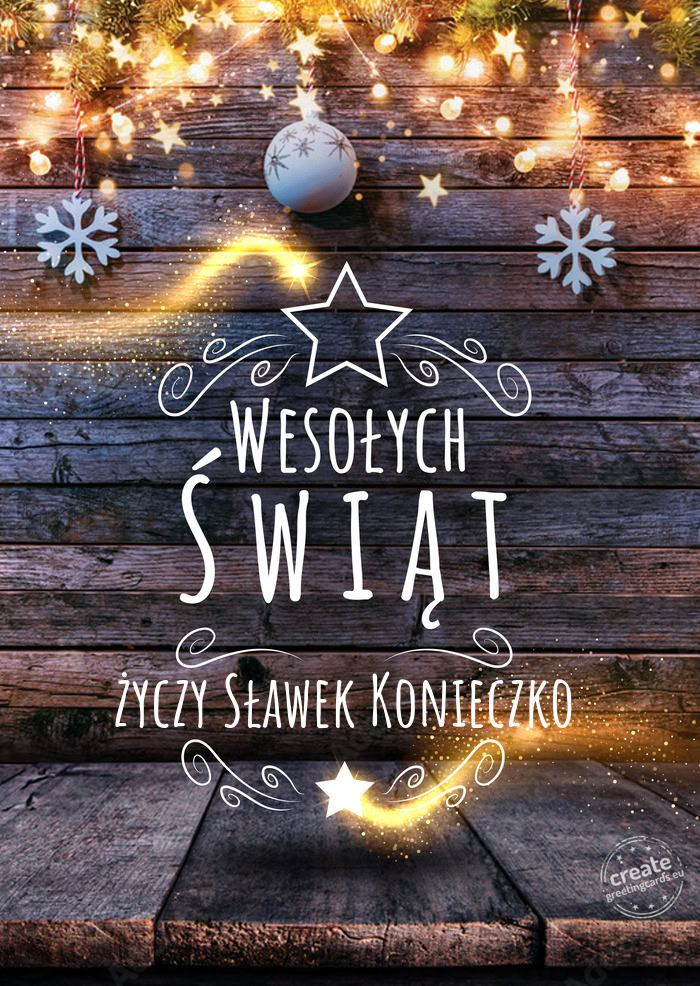 Wesołych Świąt Sławek Konieczko