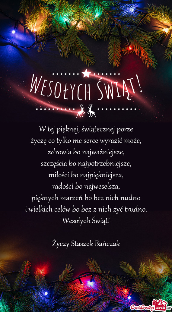 Wesołych Świąt! Staszek Bańczak