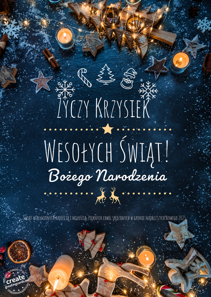 Wesołych Świąt Świąt wypełnionych radością i miłością, Pięknych chwil spędzonych w gro