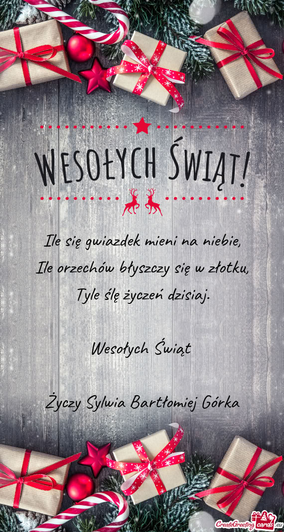 Wesołych Świąt  Sylwia Bartłomiej Górka