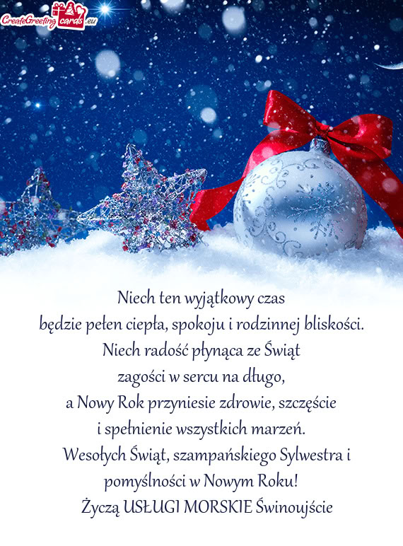 ✨ Wesołych Świąt, szampańskiego Sylwestra i pomyślności w Nowym Roku