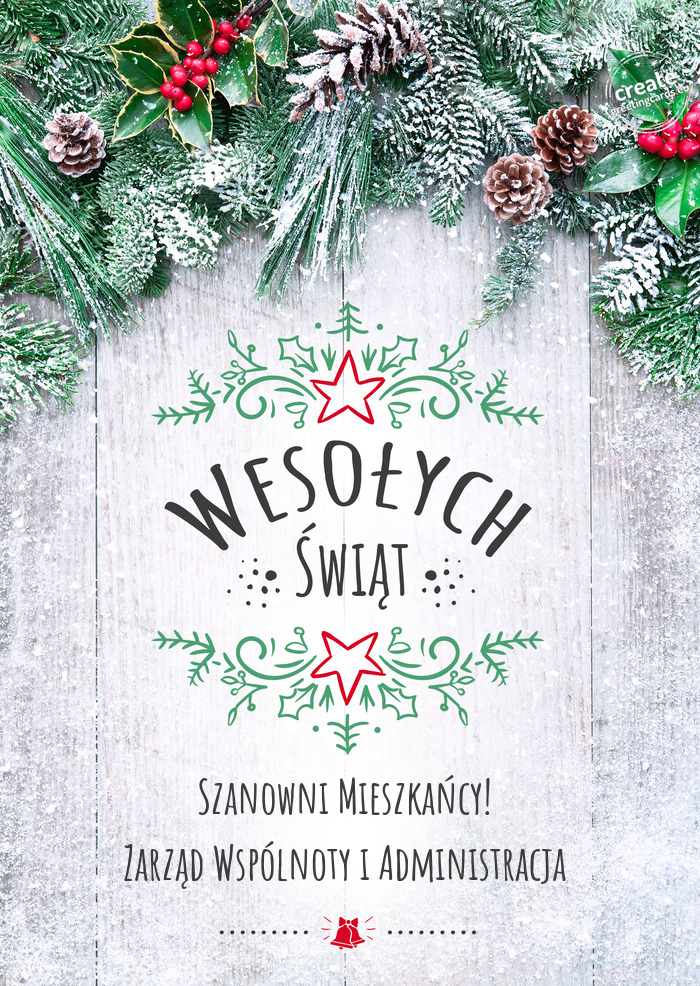 Wesołych Świąt Szanowni Mieszkańcy