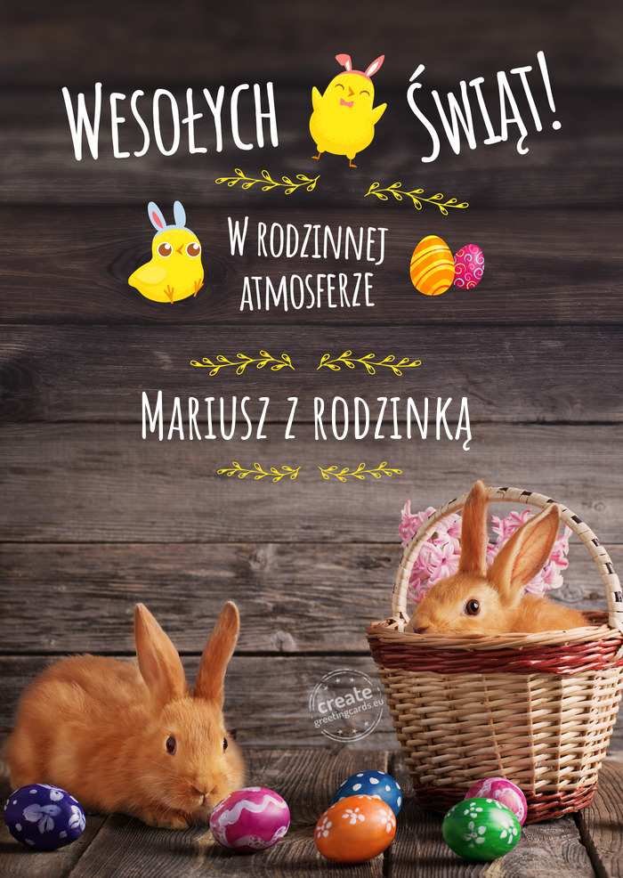 Wesołych Świąt w rodzinnej atmosferze Mariusz z rodzinką