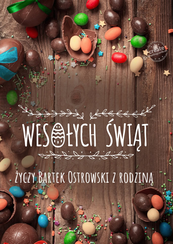 Wesołych Świąt wielkanocnych Bartek Ostrowski z rodziną
