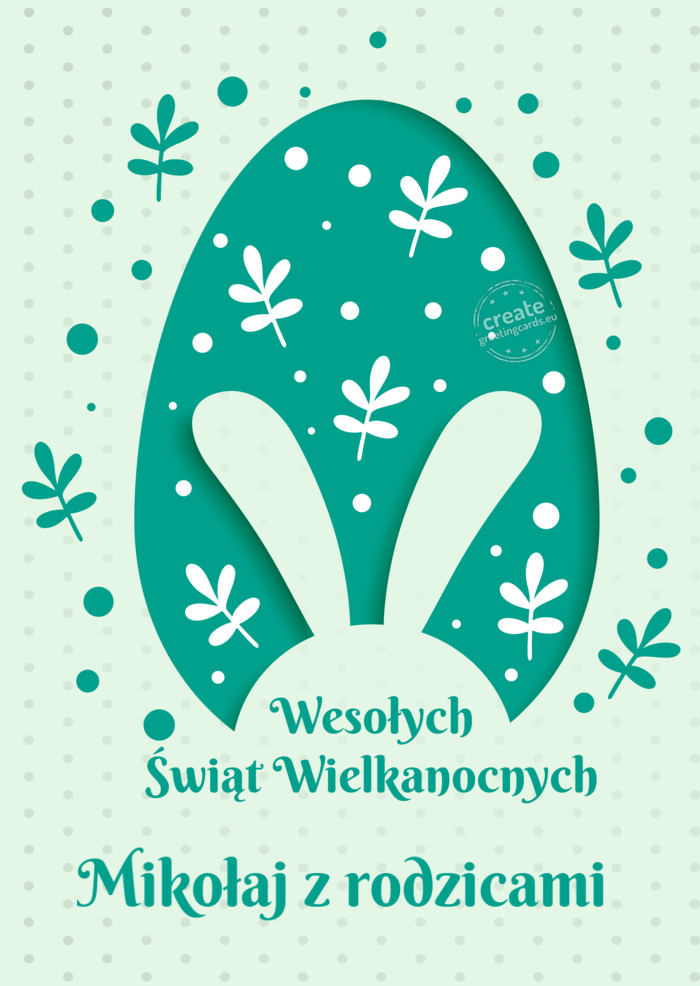 Wesołych Świąt Wielkanocnych Mikołaj z rodzicami
