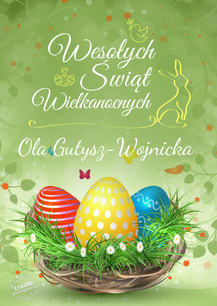 Wesołych Świąt wielkanocnych Ola Gutysz-Wojnicka