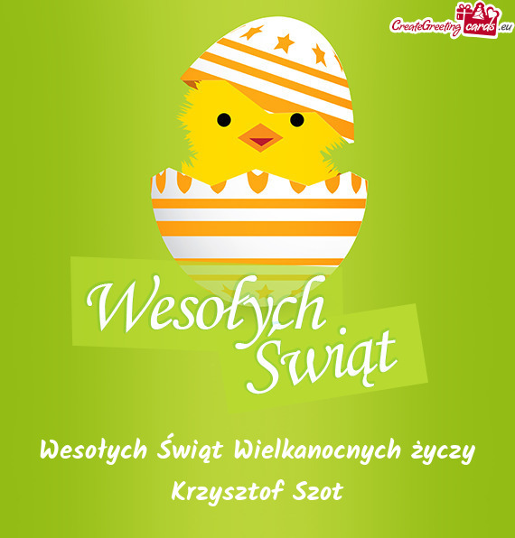 Wesołych Świąt Wielkanocnych życzy Krzysztof Szot