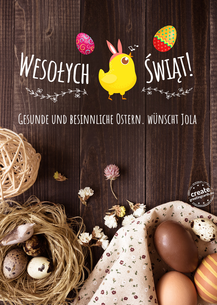 Wesołych Świąt WielkanocnychGesunde und besinnliche Ostern