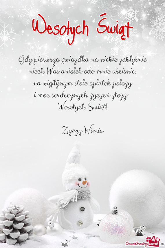 Wesołych Świąt! Wiesia