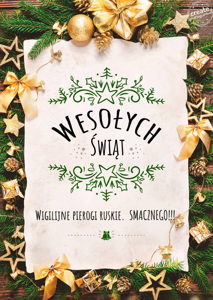 Wesołych Świąt Wigilijne pierogi ruskie. SMACZNEGO