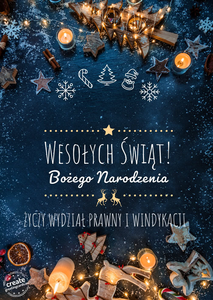 Wesołych Świąt WYDZIAŁ PRAWNY I WINDYKACJI