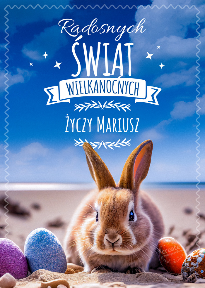 Wesołych Świąt zajączek i Mariusz