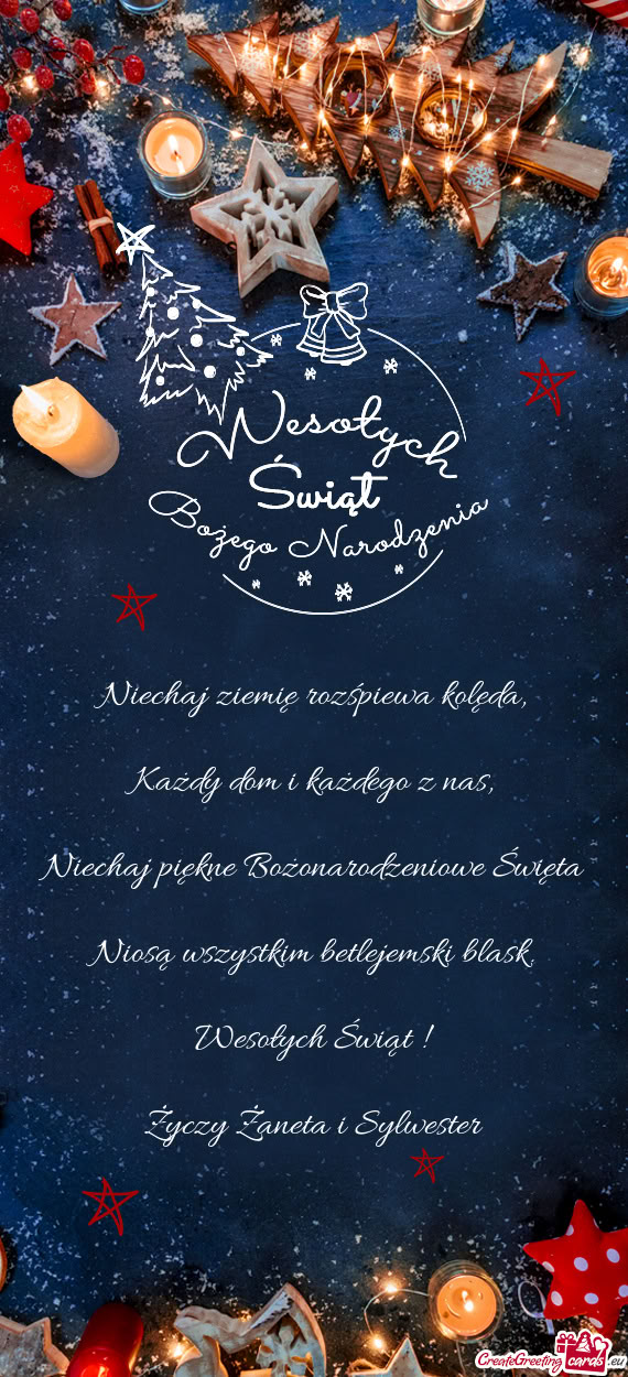 Wesołych Świąt ! Żaneta i Sylwester