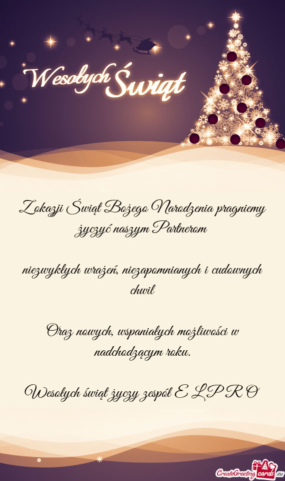 Wesołych świąt zespół E L P R O