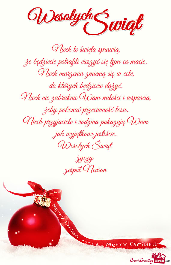 Wesołych Świąt  zespół Nevsan