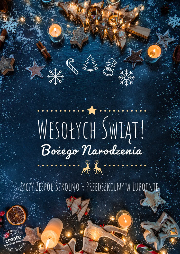 Wesołych Świąt Zespół Szkolno - Przedszkolny w Lubojnie