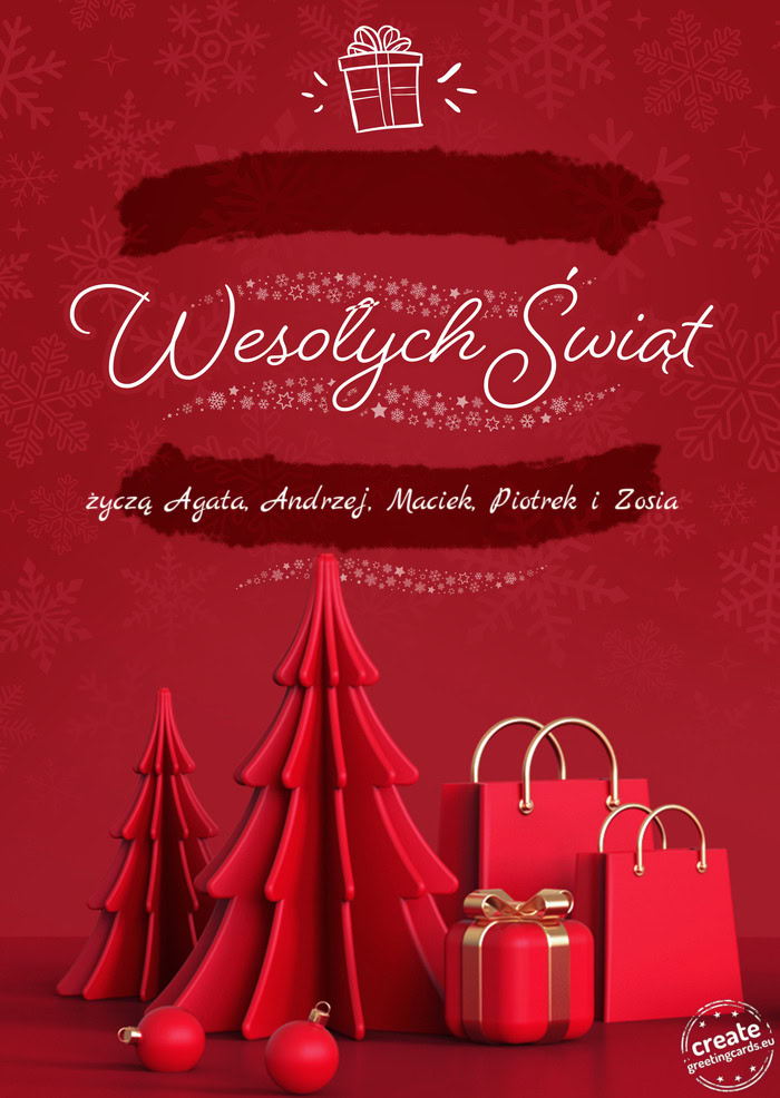 Wesołych Świąt życzą Agata