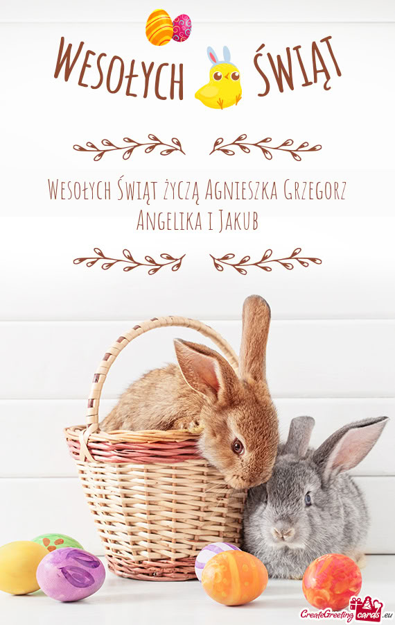 Wesołych Świąt życzą Agnieszka Grzegorz Angelika i Jakub