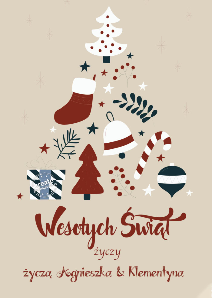 Wesołych Świąt życzą Agnieszka & Klementyna