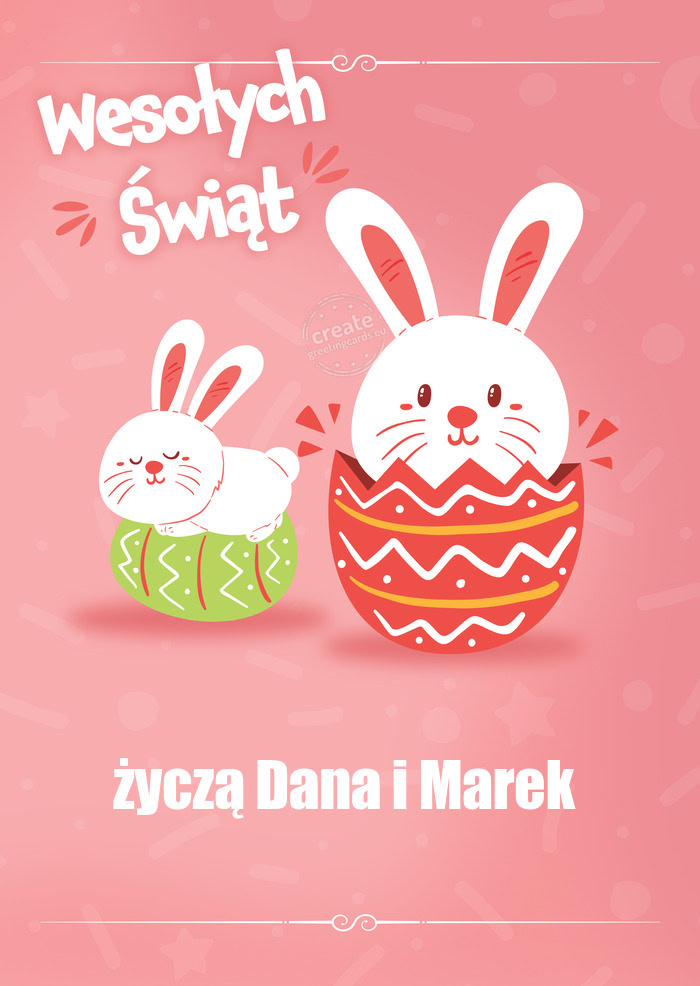 Wesołych Świąt życzą Dana i Marek