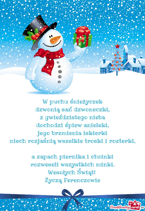 Wesołych Świąt! Życzą Ferenczowie