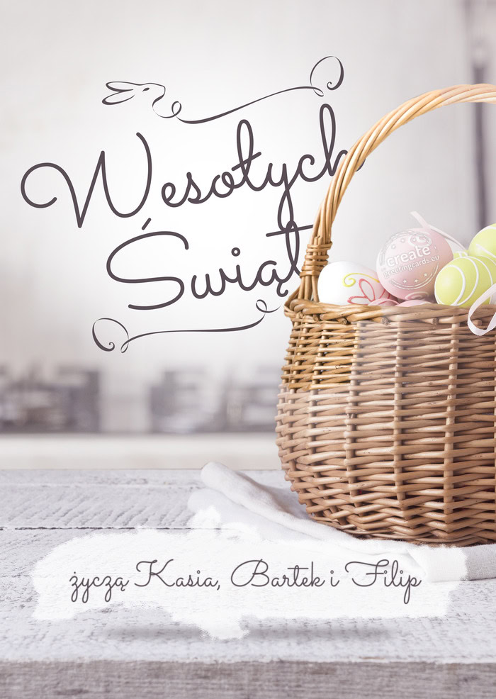 Wesołych Świąt życzą Kasia, Bartek i Filip