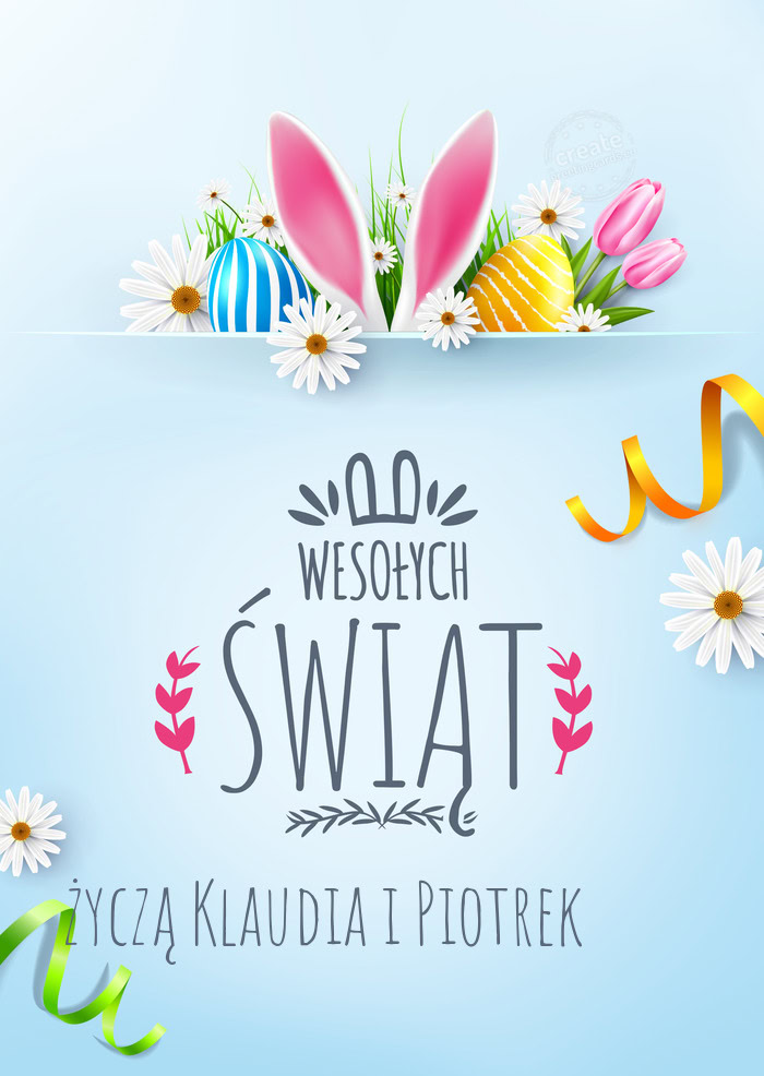 Wesołych Świąt życzą Klaudia i Piotrek 🐣🐏🐰